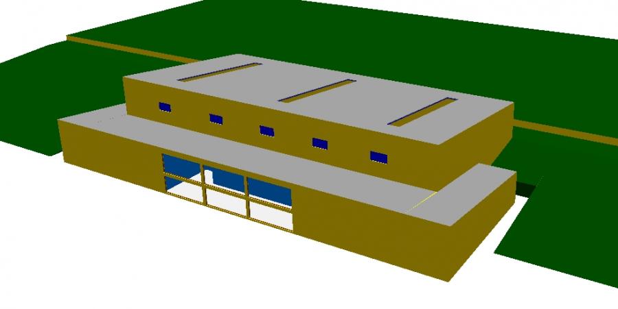 Sporthalle - RWTH Aachen, Gebäudesimulation
